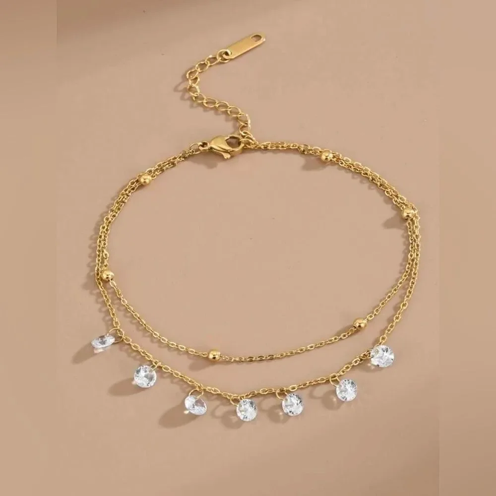 Crystal  anklet #1485